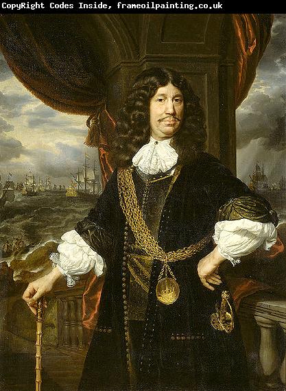 Samuel van hoogstraten Portrait of Mattheus van den Broucke Governor of the Indies, with the gold chain and medal presented to him by the Dutch East India Company in 1670.